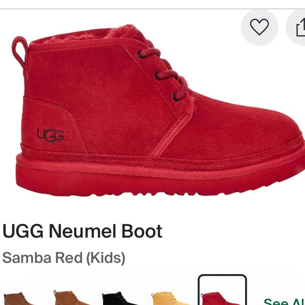 UGG Neumal Kids Red Boots